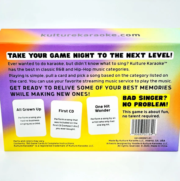 KULTURE KARAOKE™- ADULT MUSIC CARD GAME